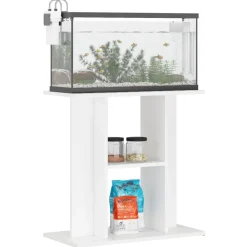 Articles Pour Animaux De Compagnie-vidaXL Support pour aquarium 60x30x60 cm bois d'ingénierie Blanc