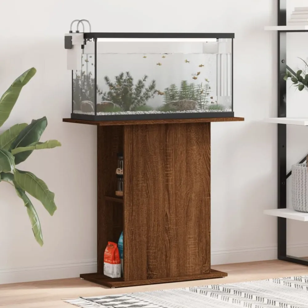 Articles Pour Animaux De Compagnie-vidaXL Support pour aquarium chêne marron 75x36x72,5 cm Chêne marron