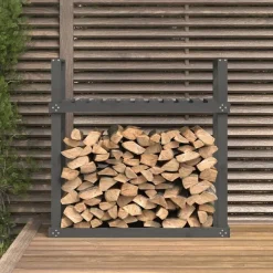 Accessoires Pour Cheminées & Poêles À Bois-vidaXL Support pour bois de chauffage Gris 110x35x108,5 cm Bois de pin Pin gris