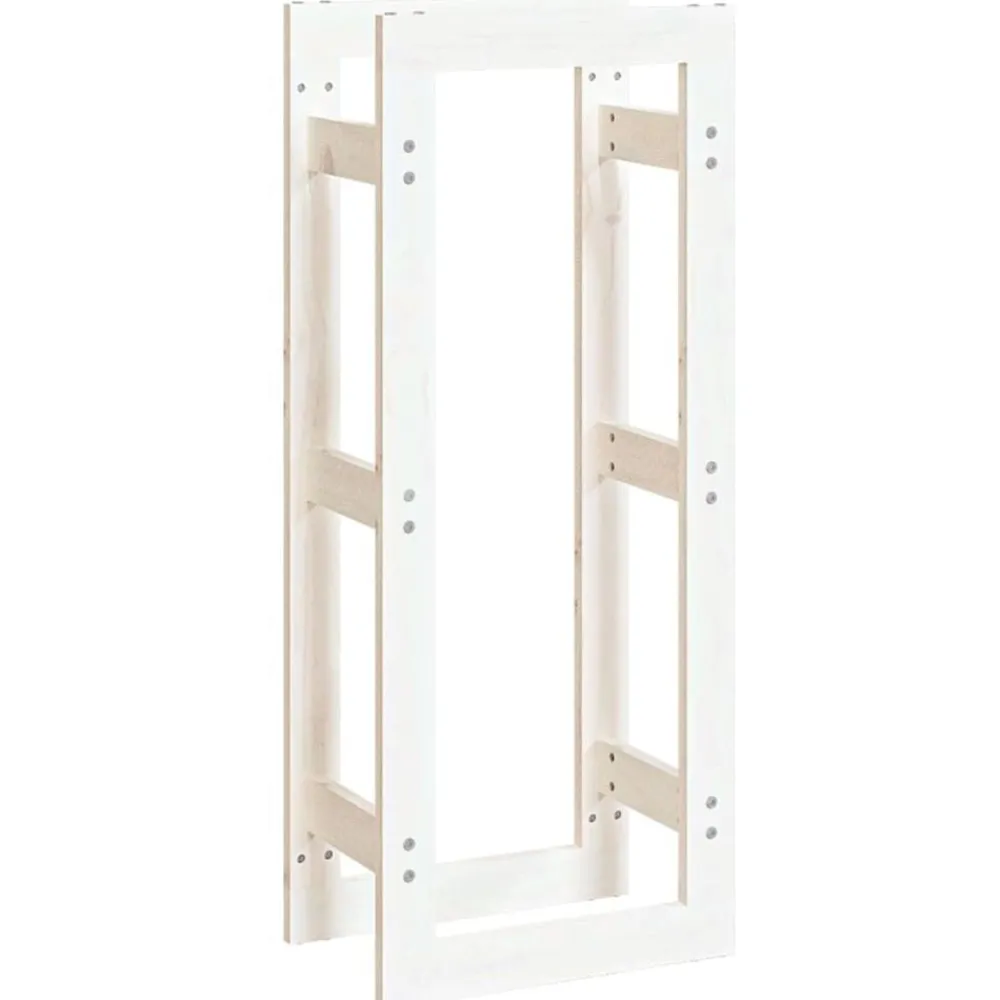 Accessoires Pour Cheminées & Poêles À Bois-vidaXL Support pour bois de chauffage 41x25x100 cm Bois de pin Blanc