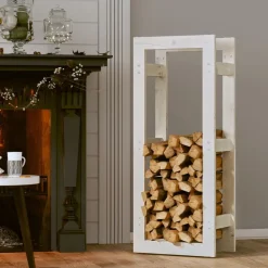 Accessoires Pour Cheminées & Poêles À Bois-vidaXL Support pour bois de chauffage 41x25x100 cm Bois de pin Blanc