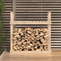 vidaXL Support pour bois de chauffage 110x35x108,5 cm Bois de pin