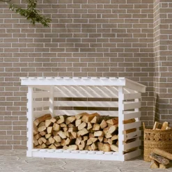 vidaXL Support pour bois de chauffage 108x73x79 cm Bois de pin