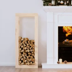 vidaXL Support pour bois de chauffage 41x25x100 cm Bois de pin massif