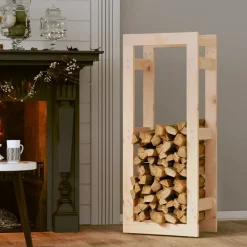 vidaXL Support pour bois de chauffage 41x25x100 cm Bois de pin massif