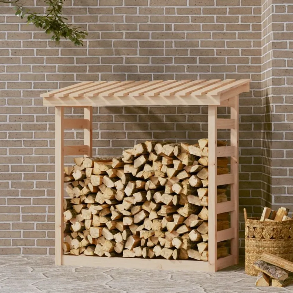 Accessoires Pour Cheminées & Poêles À Bois-vidaXL Support pour bois de chauffage 108x64,5x110 cm Bois de pin Naturel