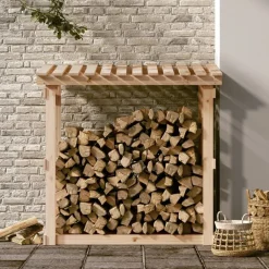 vidaXL Support pour bois de chauffage 108x64,5x109 cm Bois de pin