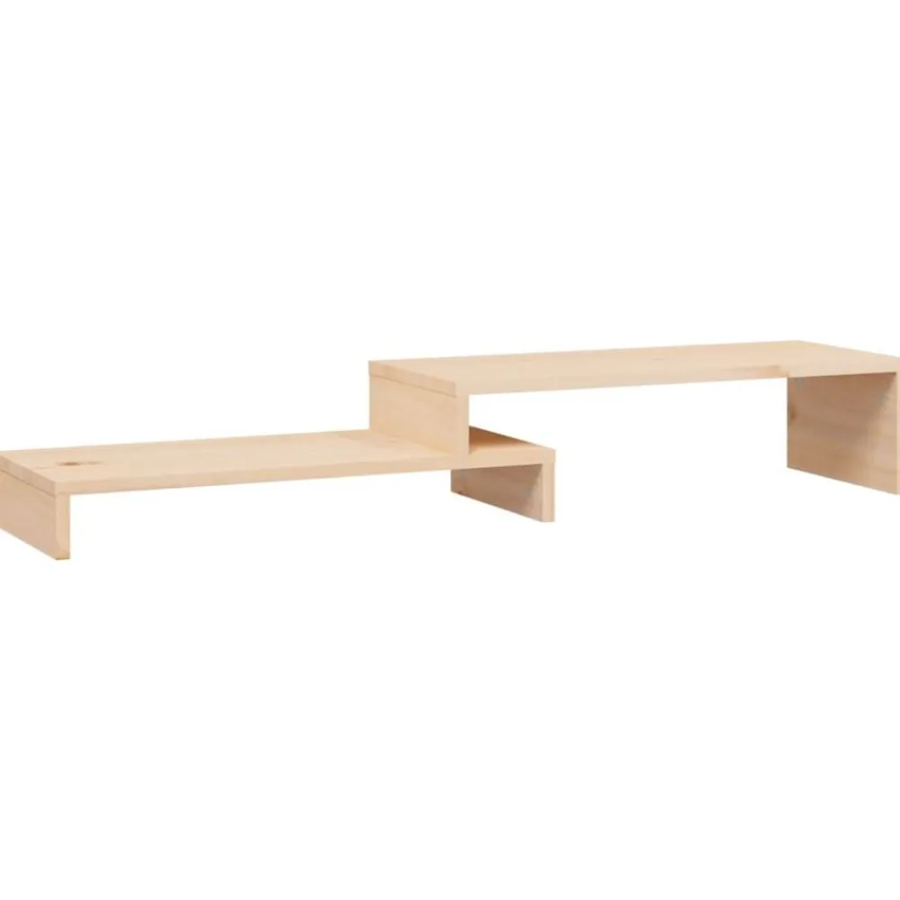vidaXL Support pour moniteur (52-101)x22x14 cm Bois de pin solide
