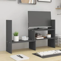 vidaXL Support pour moniteur (39-72)x17x43 cm Bois de pin solide