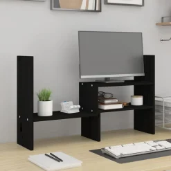 vidaXL Support pour moniteur (39-72)x17x43 cm Bois de pin solide