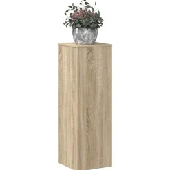 Pelouses & Jardins-vidaXL Support pour plantes chêne sonoma 33x33x100cm bois d'ingénierie Ch&ecirc;ne sonoma