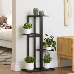 vidaXL Support pour plantes 4 niveaux 43x22x76 cm Métal