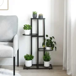 vidaXL Support pour plantes 4 niveaux 43x22x76 cm Métal