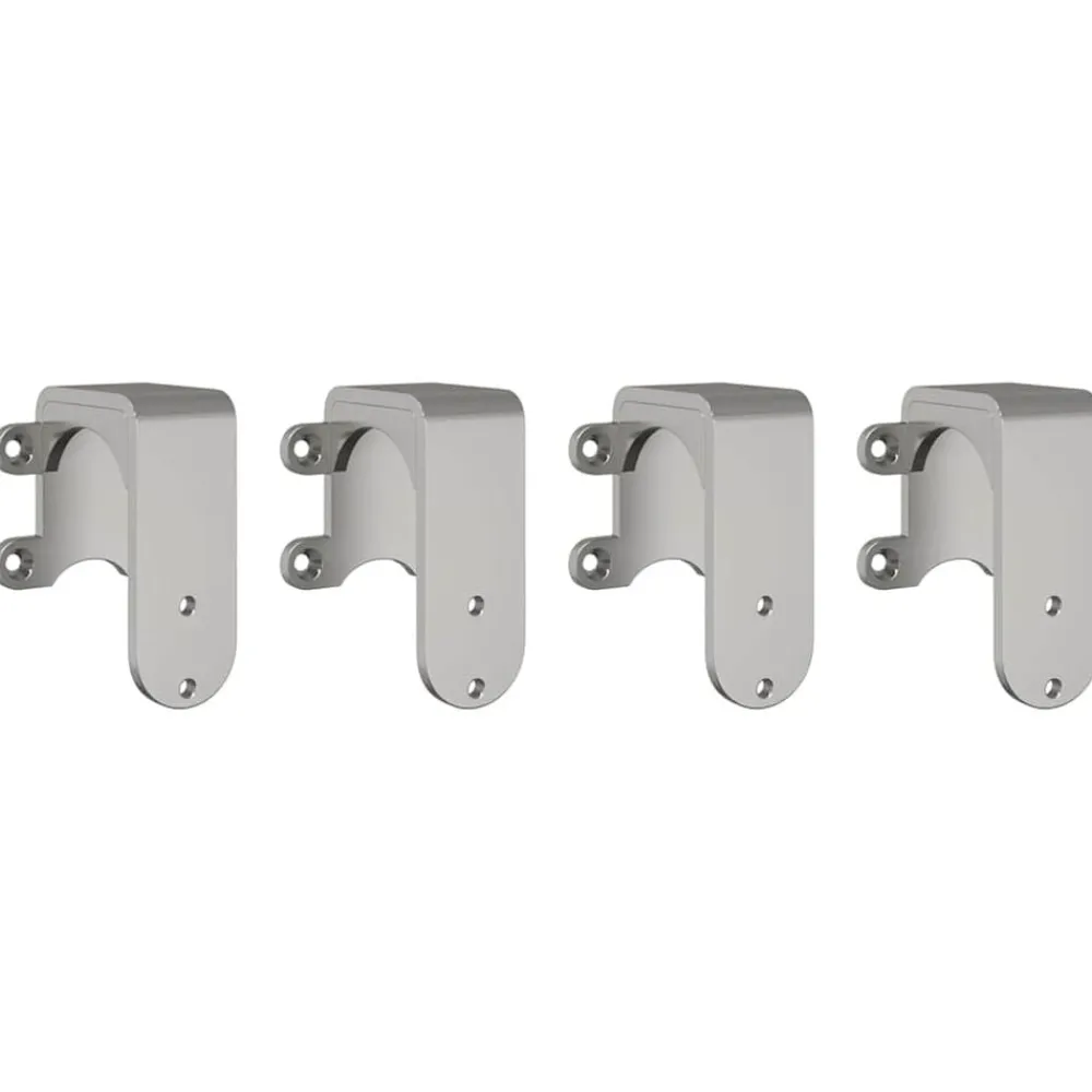 Matériaux De Construction-vidaXL Supports de dérivation pour portes de grange 4 pcs rails plats