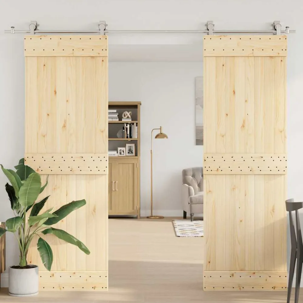 Matériaux De Construction-vidaXL Supports de dérivation pour portes de grange 4 pcs rails plats