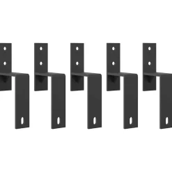 Matériaux De Construction-vidaXL Supports de dérivation pour portes de grange 5 pcs rails plats