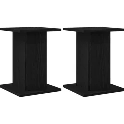 vidaXL Supports de haut-parleur 2 pcs Chêne noir