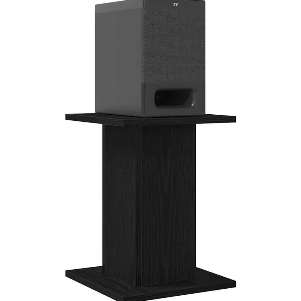 vidaXL Supports de haut-parleur 2 pcs Chêne noir