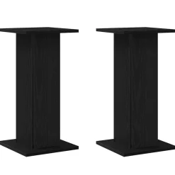 Appareils Électroniques-vidaXL Supports de haut-parleur 2 pcs Chêne noir 30 x 30 x 60 cm