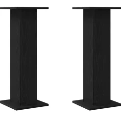 vidaXL Supports de haut-parleur 2 pcs Chêne noir
