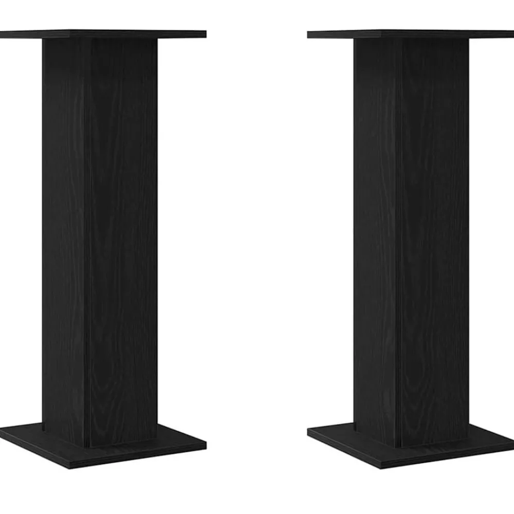 vidaXL Supports de haut-parleur 2 pcs Chêne noir