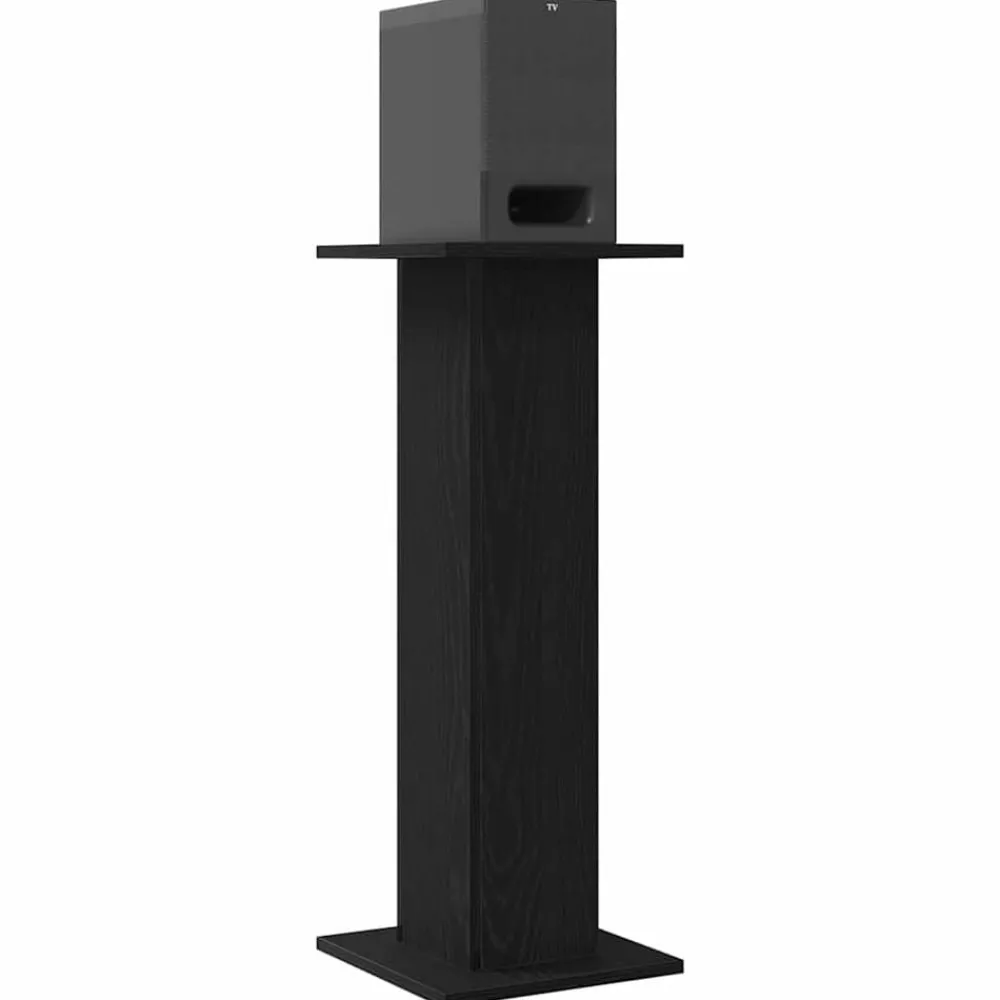 vidaXL Supports de haut-parleur 2 pcs Chêne noir