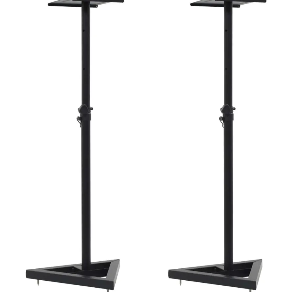 Appareils Électroniques-vidaXL Supports de haut-parleur de moniteur de studio 2 pcs Noir Acier