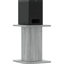 vidaXL Supports de haut-parleurs 2 pcs gris sonoma bois d'ingénierie