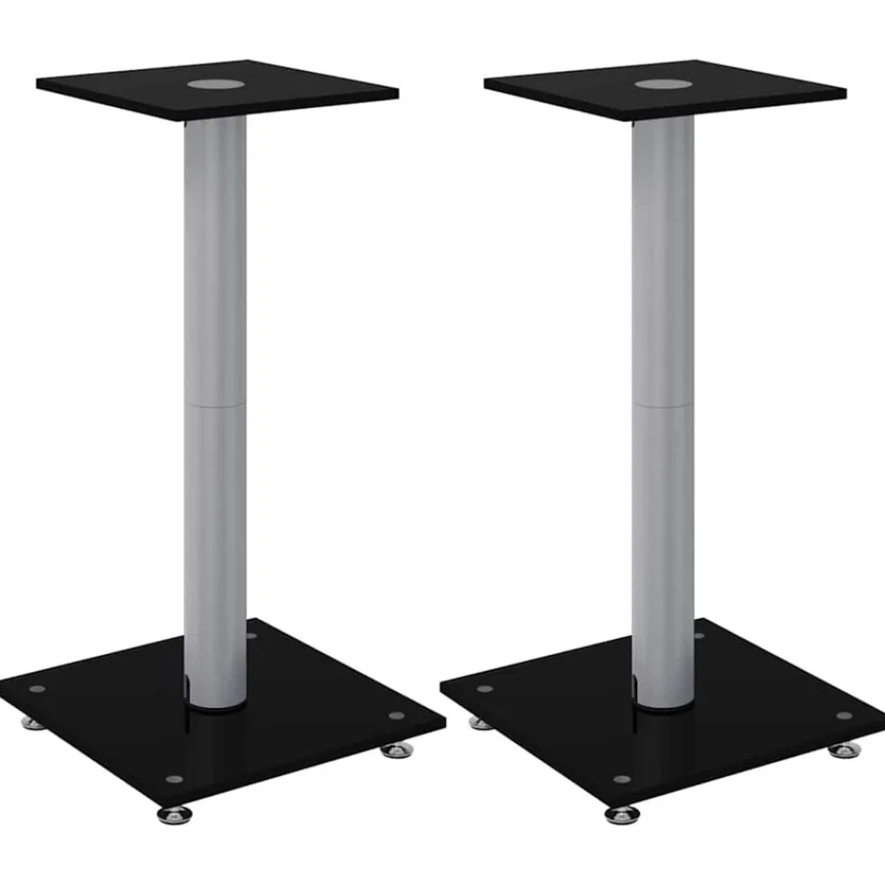 vidaXL Supports de haut-parleurs 2 pcs 1 pilier