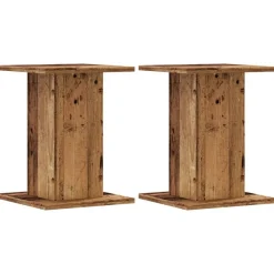 Appareils Électroniques-vidaXL Supports de haut-parleurs 2 pcs bois d'ingénierie Vieux bois