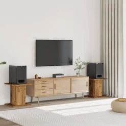 Appareils Électroniques-vidaXL Supports de haut-parleurs 2 pcs bois d'ingénierie Vieux bois