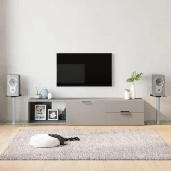 vidaXL Supports de haut-parleurs 2 pcs é verre trempé 1 pilier