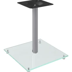vidaXL Supports de haut-parleurs 2 pcs é verre trempé 1 pilier