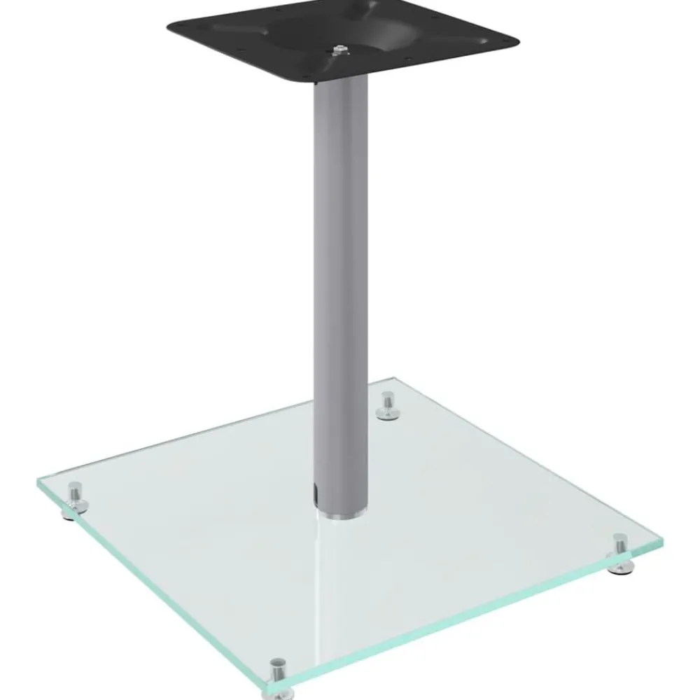 vidaXL Supports de haut-parleurs 2 pcs é verre trempé 1 pilier