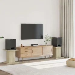 Appareils Électroniques-vidaXL Supports de haut-parleurs 2 pcs chêne sonoma bois d'ingénierie Ch&ecirc;ne sonoma