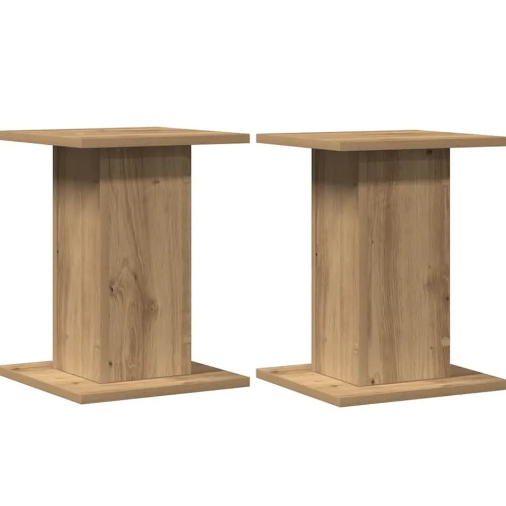 Appareils Électroniques-vidaXL Supports de haut-parleurs 2 pcs chêne artisanal bois ingénierie Chêne