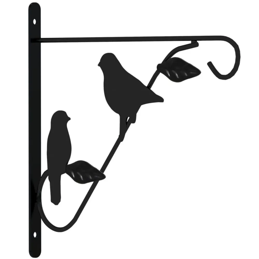 Pelouses & Jardins-vidaXL Supports de panier suspendu 4 pcs noir acier