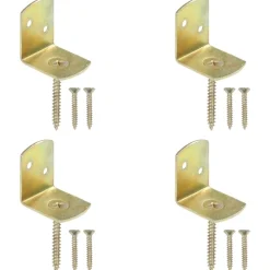 vidaXL Supports de panneau de clôture 4 pcs Forme en L Métal galvanisé