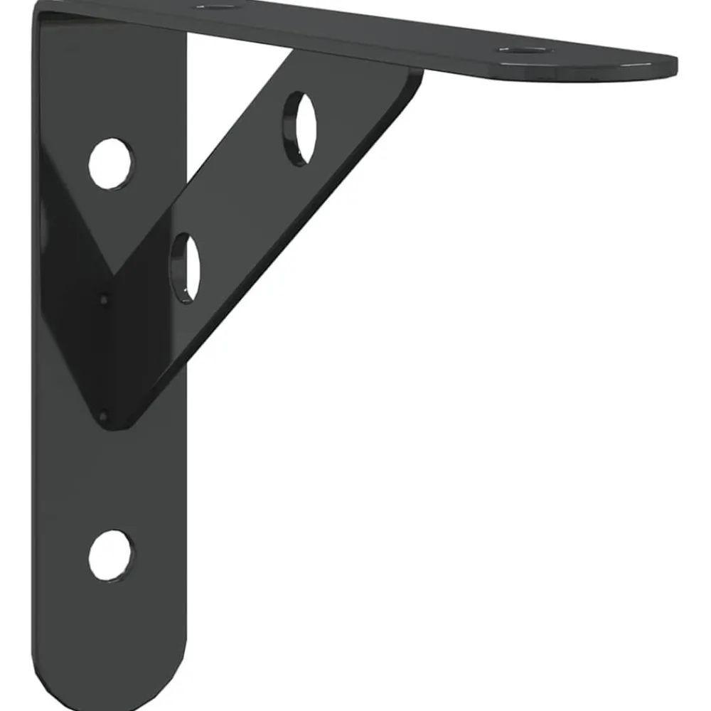 vidaXL Supports d'étagères 4 pcs 15x2,5x11,5 cm acier inoxydable
