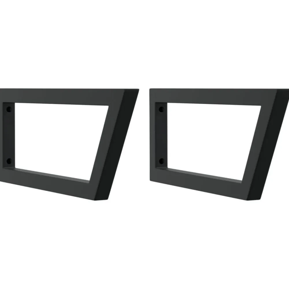 vidaXL Supports d'étagères pour lavabo 2 pcs trapèze acier