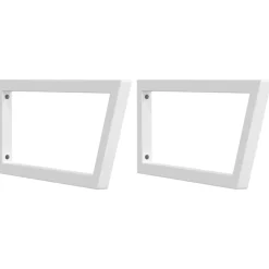 Accessoires De Quincaillerie-vidaXL Supports d'étagères pour lavabo 2 pcs trapèze acier Blanc