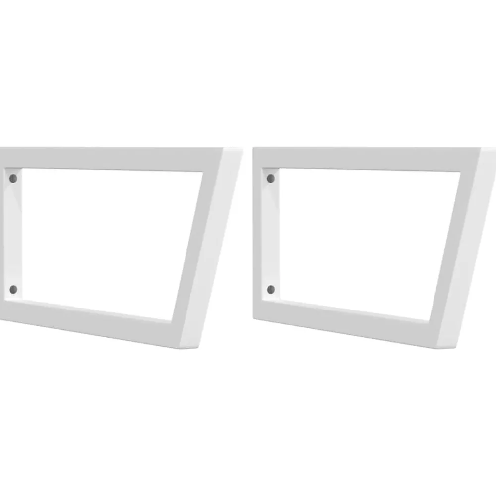 Accessoires De Quincaillerie-vidaXL Supports d'étagères pour lavabo 2 pcs trapèze acier Blanc
