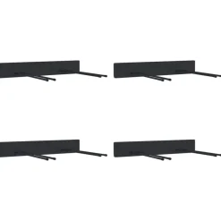 Accessoires De Quincaillerie-vidaXL Supports muraux pour outils de jardin 4 pcs noir acier
