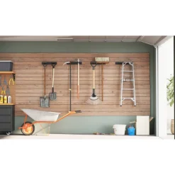 Accessoires De Quincaillerie-vidaXL Supports muraux pour outils de jardin 4 pcs noir acier