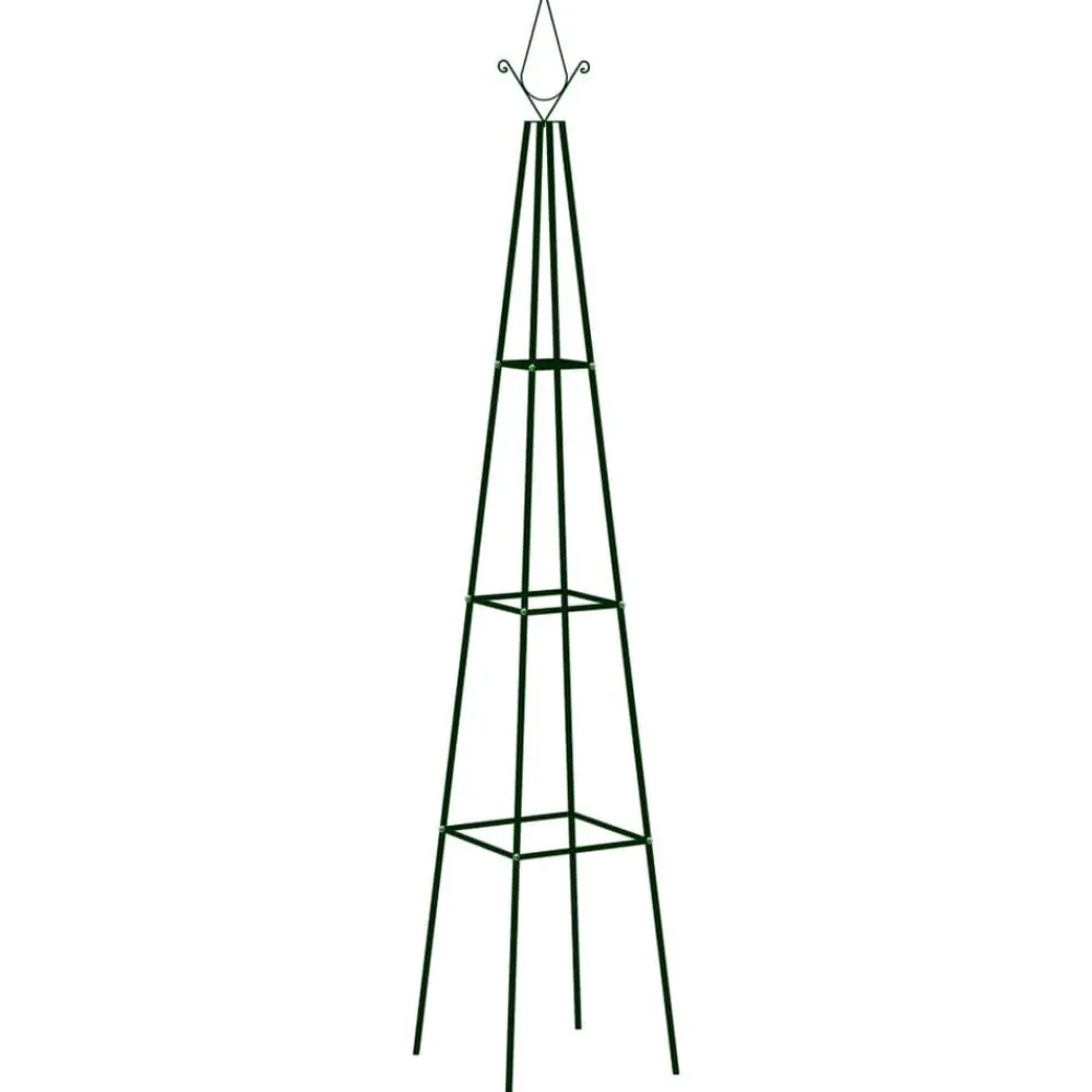 vidaXL Supports plantes grimpantes 2 pcs Vert foncé 35x35x195 cm Fer