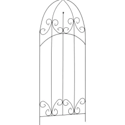 Pelouses & Jardins-vidaXL Supports pour plantes grimpantes 3 pcs Noir 40x100 cm Fer