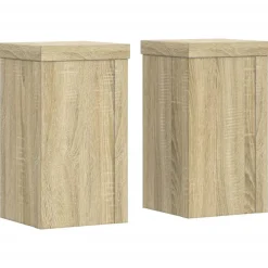 Pelouses & Jardins-vidaXL Supports pour plantes 2 pcs chêne sonoma bois d'ingénierie Chêne sonoma