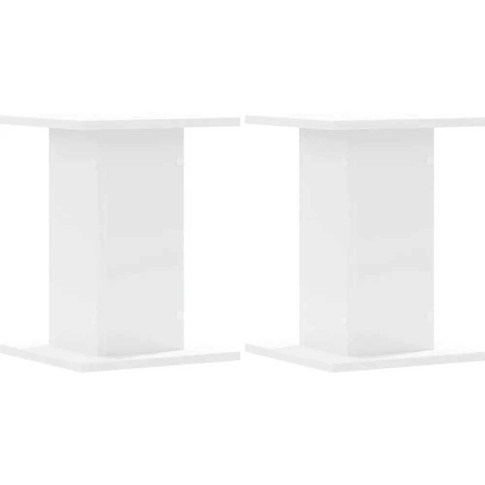 Pelouses & Jardins-vidaXL Supports pour plantes 2 pcs 30x30x40 cm bois d'ingénierie Blanc