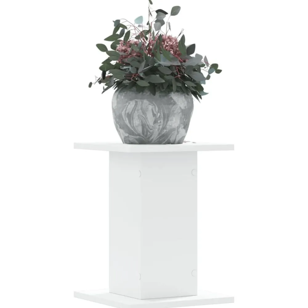 Pelouses & Jardins-vidaXL Supports pour plantes 2 pcs 30x30x40 cm bois d'ingénierie Blanc