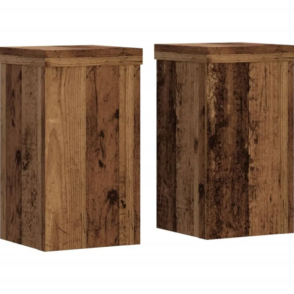 Pelouses & Jardins-vidaXL Supports pour plantes 2 pcs bois d'ingénierie Vieux bois